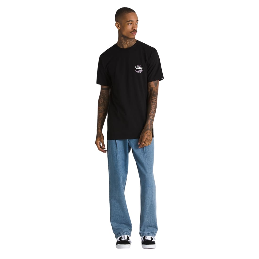 Vans Holder St T-Shirt - Black/Lavender Mist - Mens Skate Brand T-Shirt by Vans