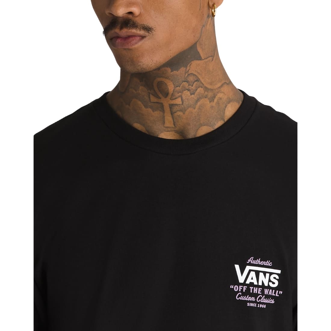 Vans Holder St T-Shirt - Black/Lavender Mist - Mens Skate Brand T-Shirt by Vans