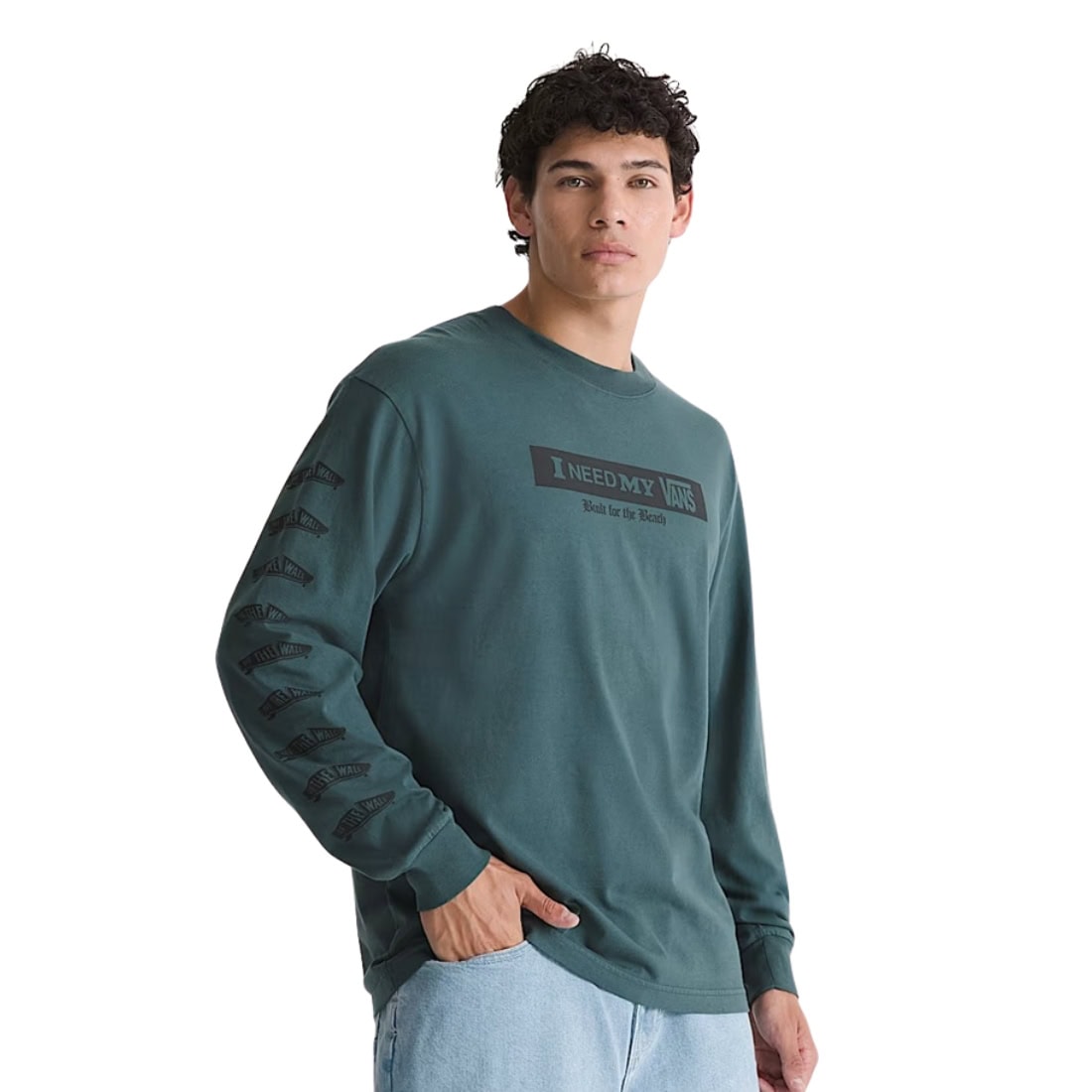 Vans I Need My Long Sleeve T-Shirt - Mystic Moss - Mens Graphic T-Shirt by Vans