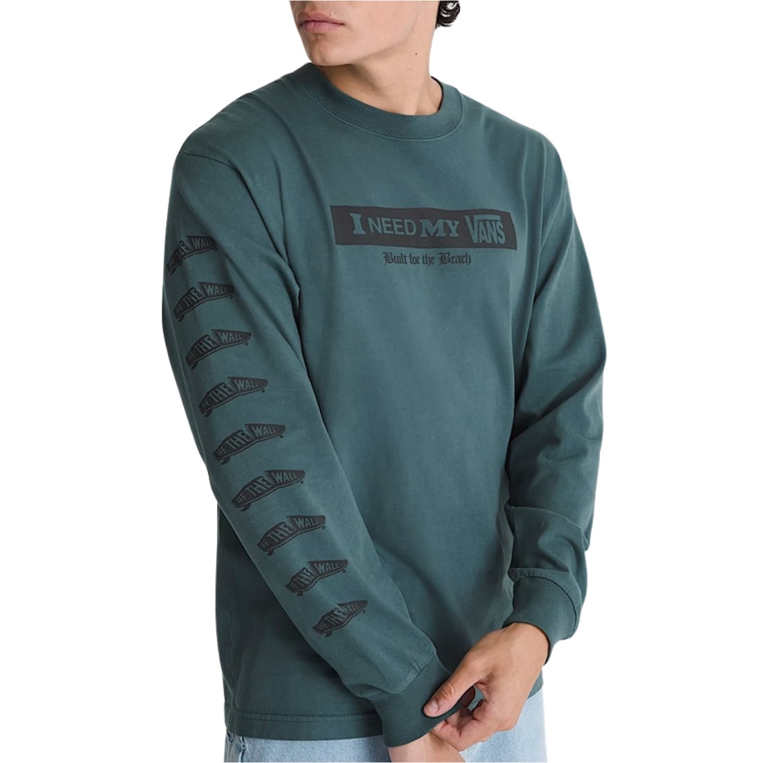 Vans I Need My Long Sleeve T-Shirt - Mystic Moss - Mens Graphic T-Shirt by Vans