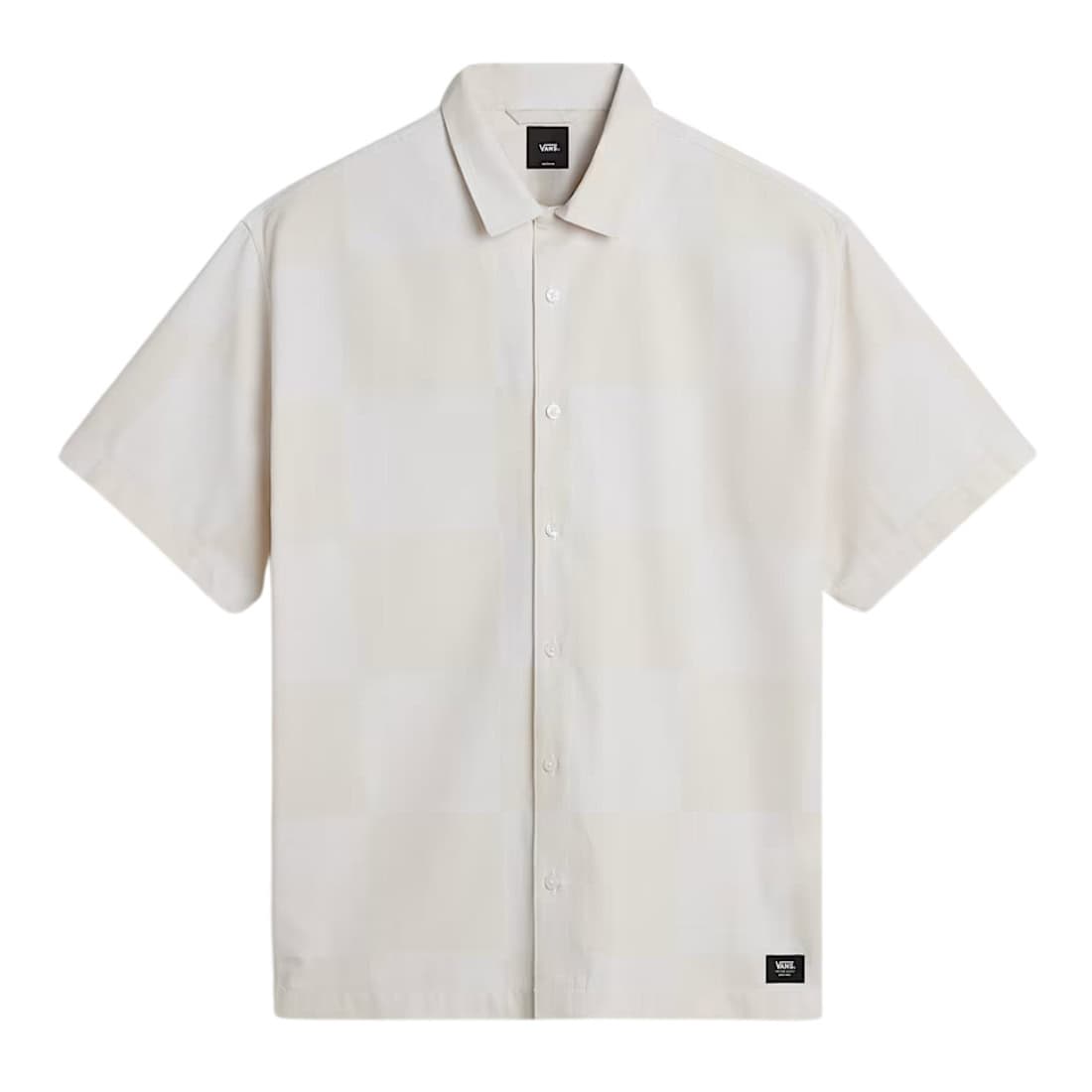 Vans Kessler Checkerboard Short Sleeve Shirt - White/Marshmallow - Mens Casual Shirt by Vans