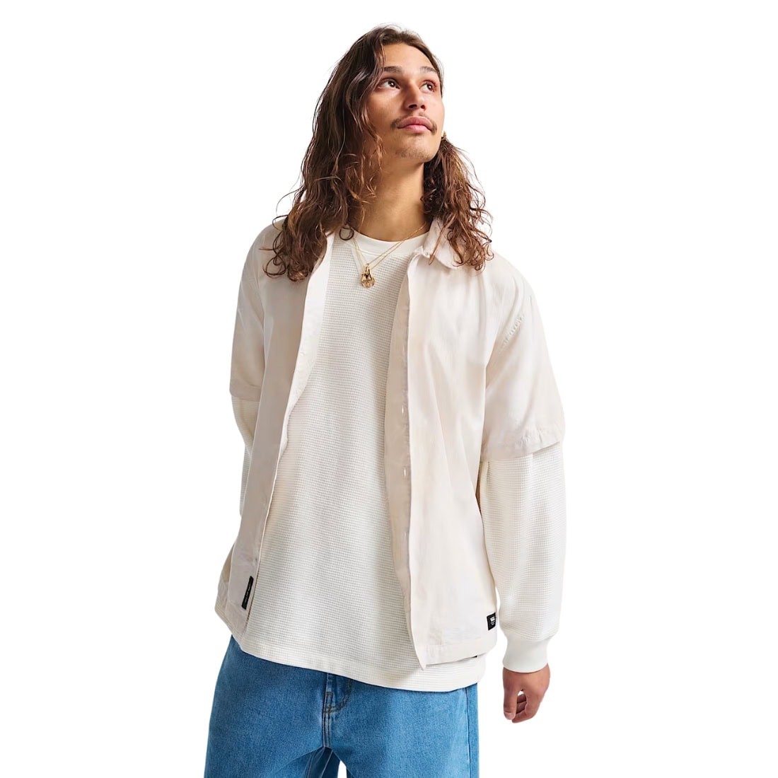 Vans Kessler Checkerboard Short Sleeve Shirt - White/Marshmallow - Mens Casual Shirt by Vans