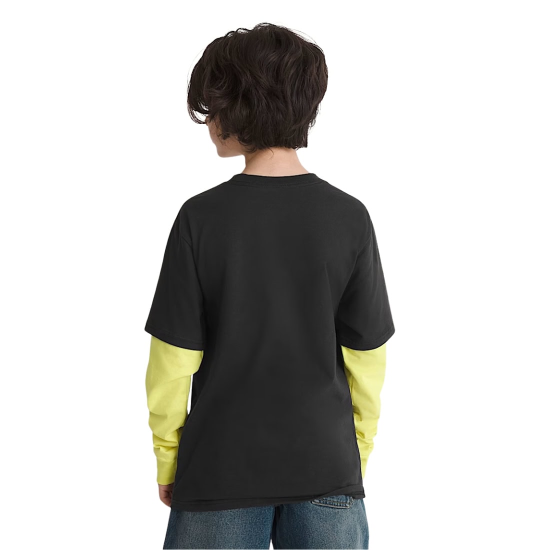 Vans Kids Arm Bones Twofer T-Shirt - Black - Boys Skate Brand T-Shirt by Vans