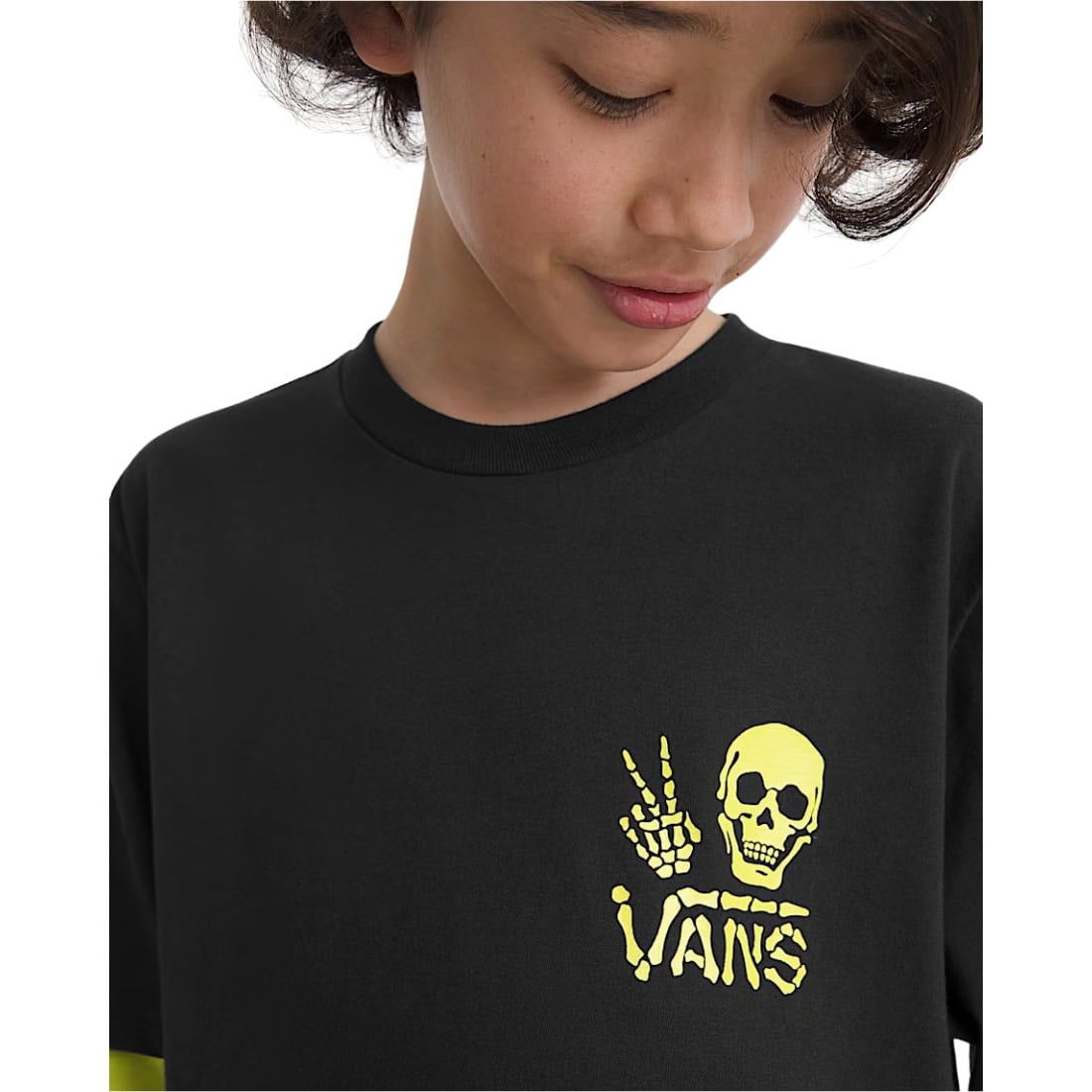 Vans Kids Arm Bones Twofer T-Shirt - Black - Boys Skate Brand T-Shirt by Vans