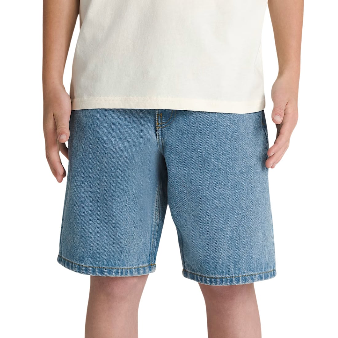 Vans Kids Check-5 Baggy Boys Denim Shorts - Stonewash - Boys Denim Shorts by Vans