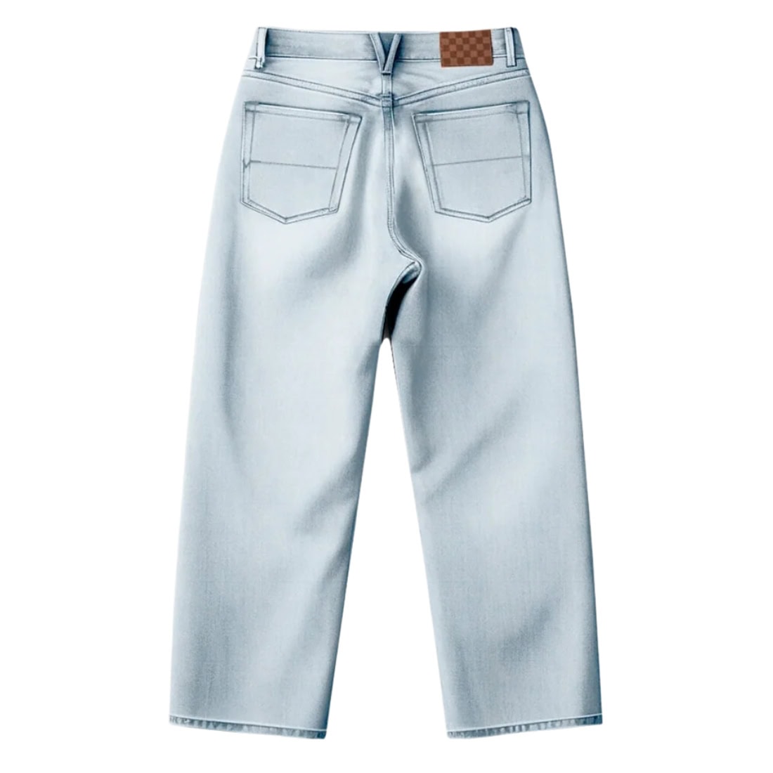 Vans Kids Check-5 Loose Denim - Blue Ice - Boys Relaxed/Loose Denim Jeans by Vans