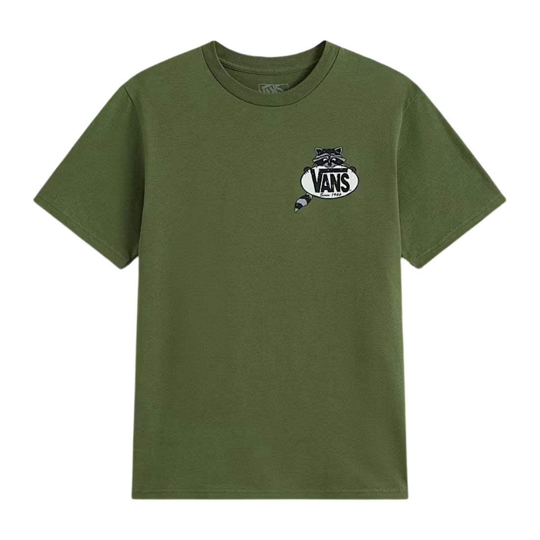 Vans Kids Dumpster Racoon Boys T-Shirt - Green Balsam - Boys Skate Brand T-Shirt by Vans