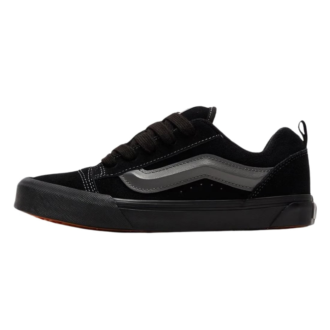 Vans Kids Knu Skool Skate Shoes - Black Black Pewter - Boys Skate Shoes by Vans