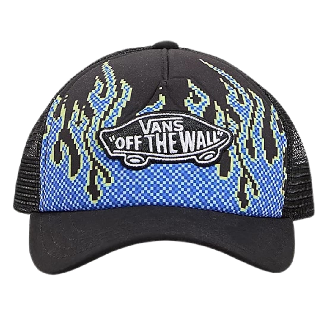 Vans Kids Pixel Flame Trucker Cap - Black - Boys Trucker Cap by Vans One Size