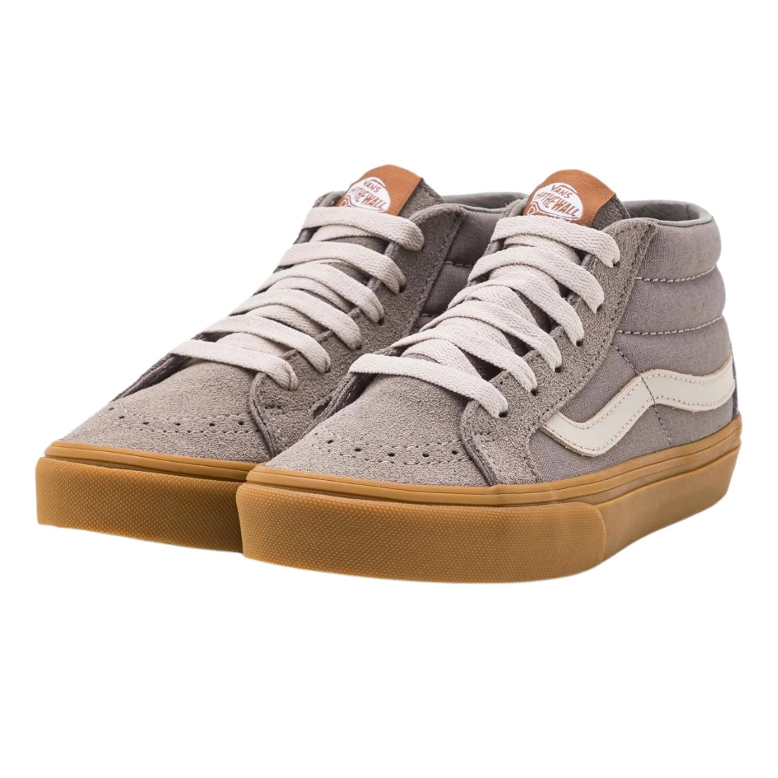 Vans Kids Sk8-Mid Reissue Skate Shoes - Gum Grey - Boys High Top Trainers by Vans