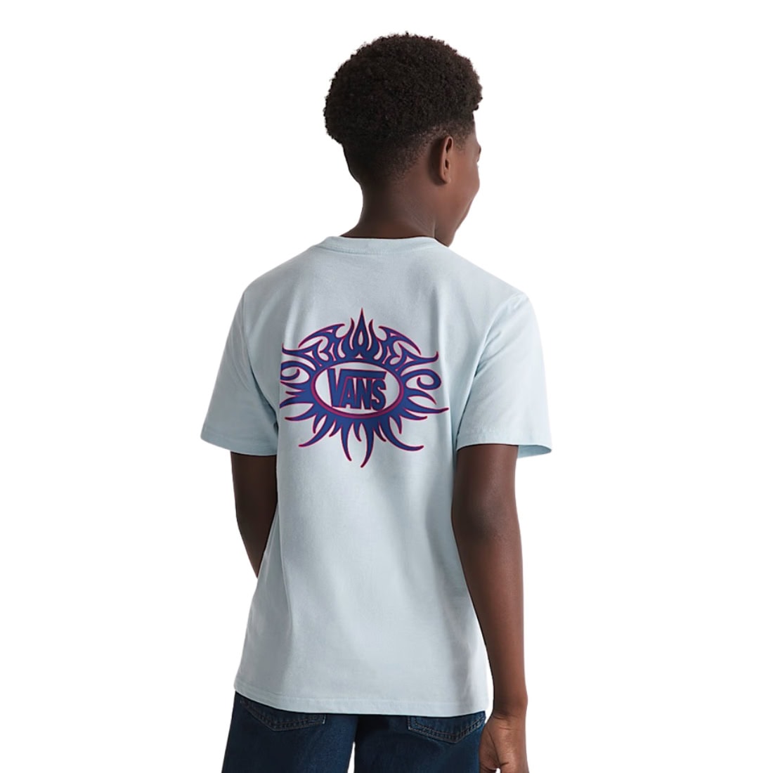 Vans Kids Torched Logo T-Shirt - Dawn Mist - Boys Skate Brand T-Shirt by Vans