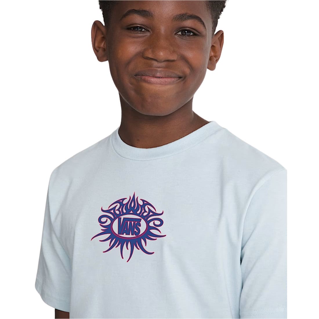 Vans Kids Torched Logo T-Shirt - Dawn Mist - Boys Skate Brand T-Shirt by Vans