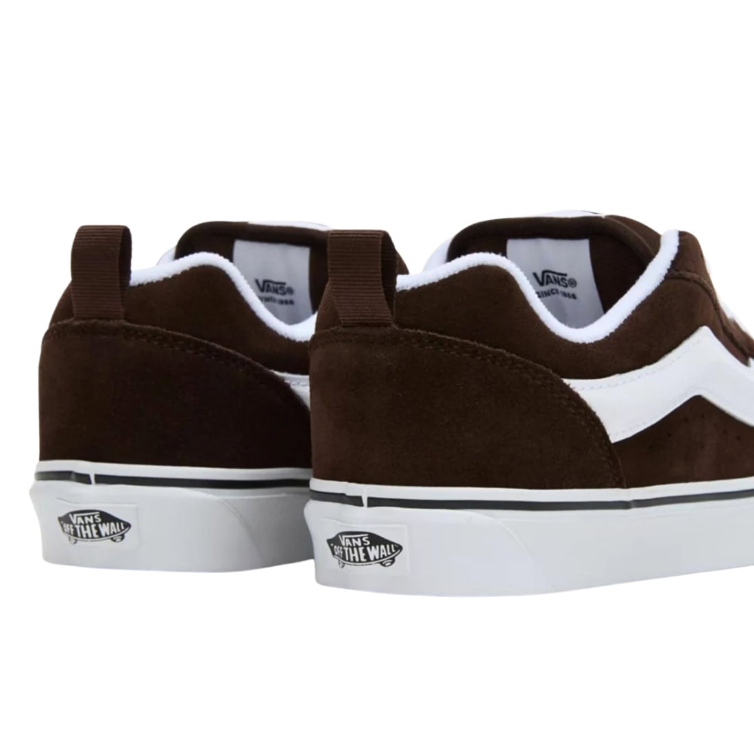 Vans Knu Skool Shoes - Brown White - Mens Skate Shoes by Vans