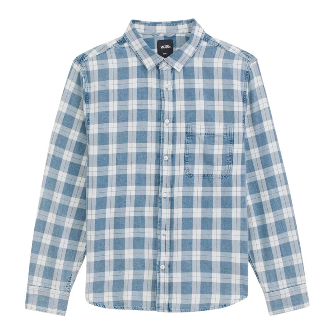 Vans Lawson Vintage Indigo Long Sleeve Shirt - Bleach Indigo - Mens Casual Shirt by Vans