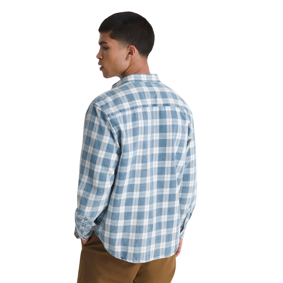 Vans Lawson Vintage Indigo Long Sleeve Shirt - Bleach Indigo - Mens Casual Shirt by Vans
