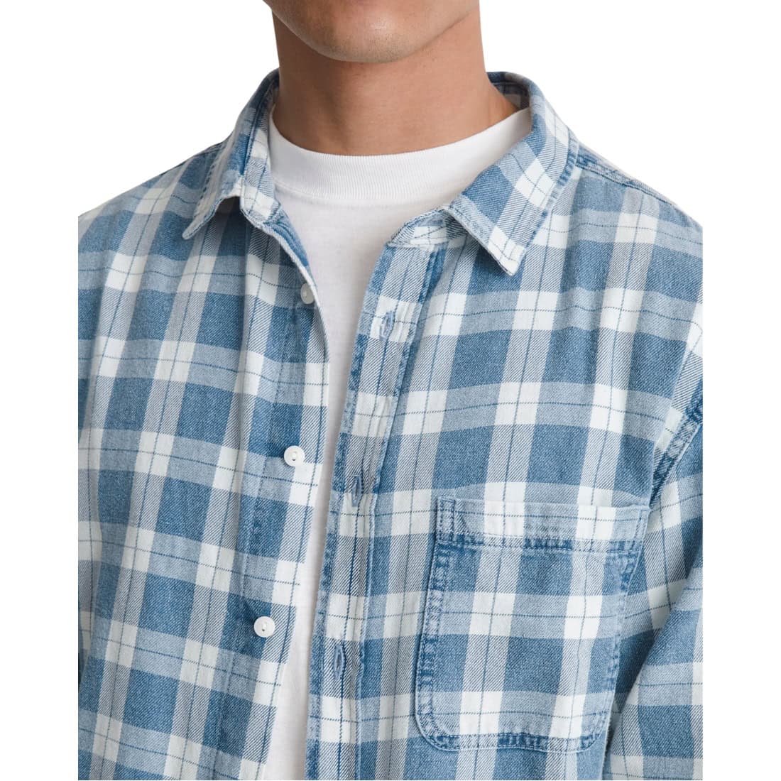 Vans Lawson Vintage Indigo Long Sleeve Shirt - Bleach Indigo - Mens Casual Shirt by Vans
