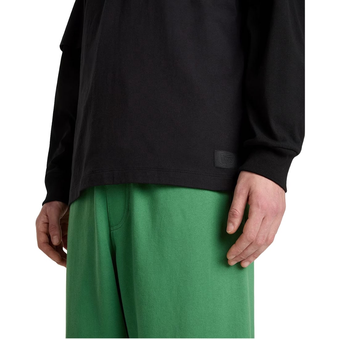 Vans Left Chest II Loose Fit Long Sleeve T-Shirt - Black - Mens Graphic T-Shirt by Vans