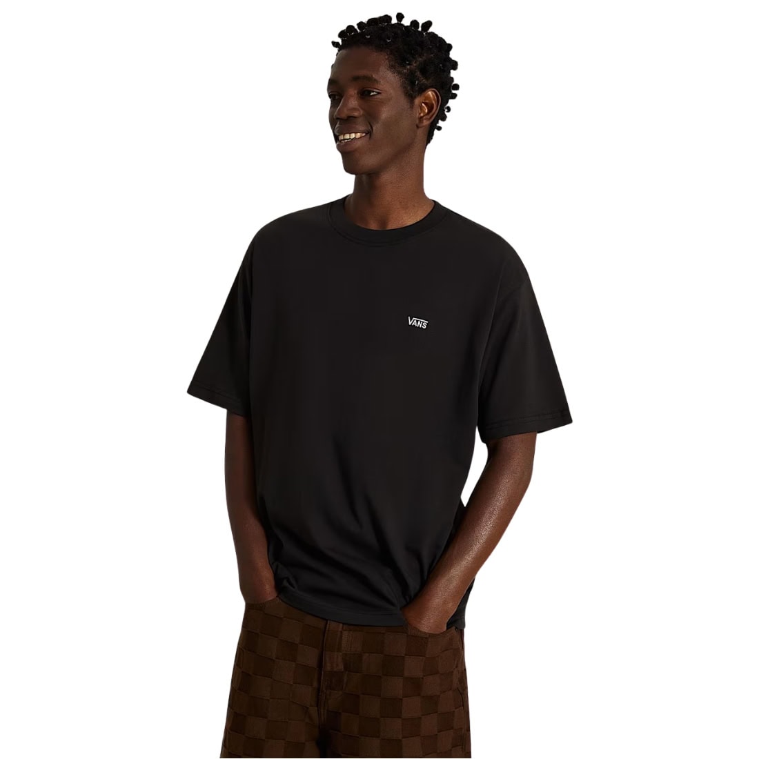Vans Left Chest Logo II Loose Fit T-Shirt - Black - Mens Graphic T-Shirt by Vans