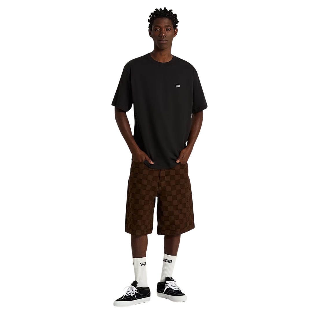Vans Left Chest Logo II Loose Fit T-Shirt - Black - Mens Graphic T-Shirt by Vans