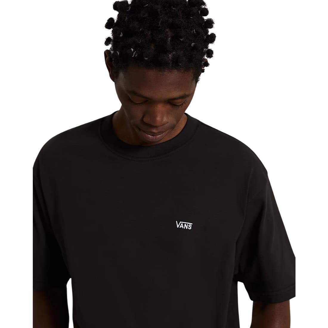 Vans Left Chest Logo II Loose Fit T-Shirt - Black - Mens Graphic T-Shirt by Vans