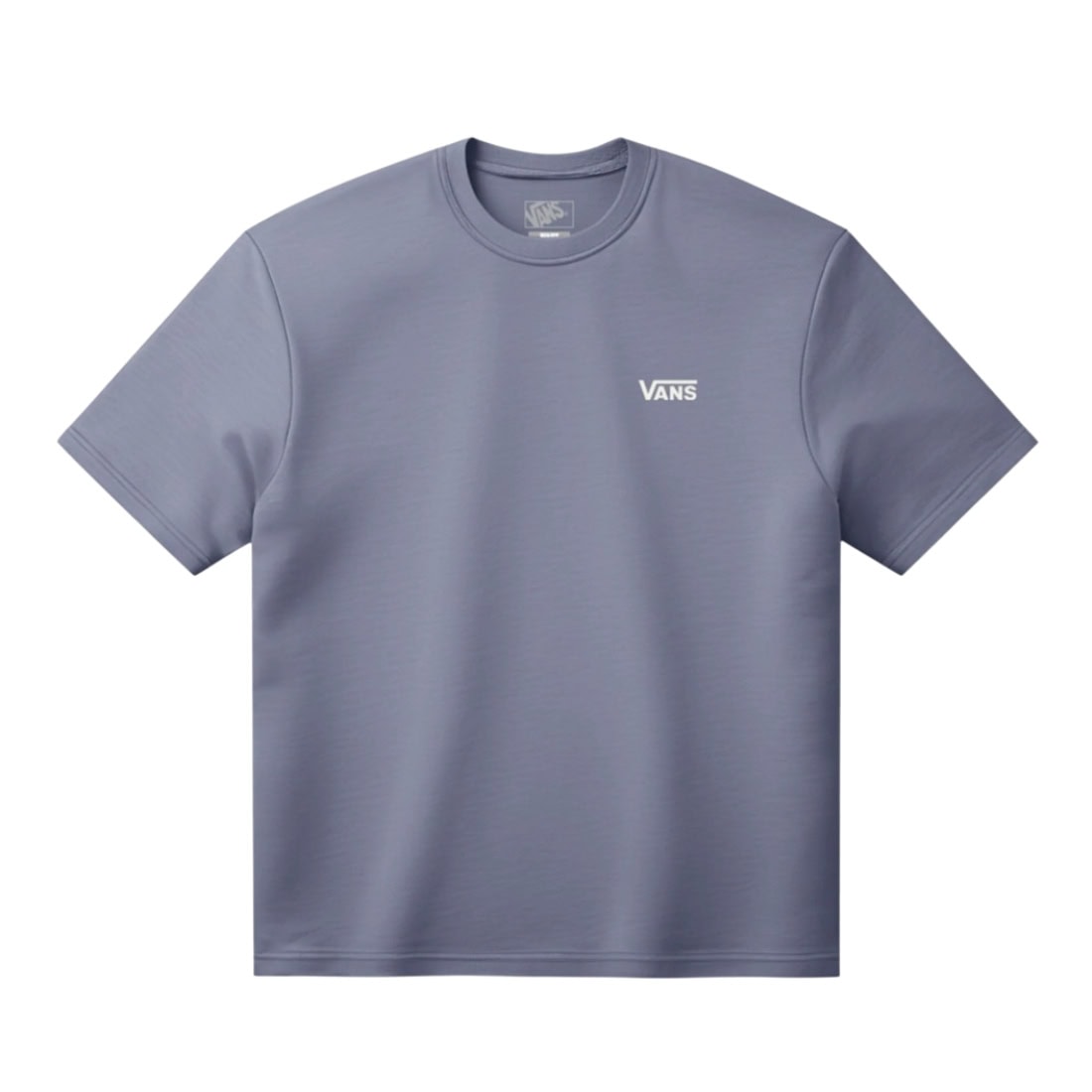 Vans Left Chest Logo Loose Fit T-Shirt - Glacial Slate - Mens Plain T-Shirt by Vans