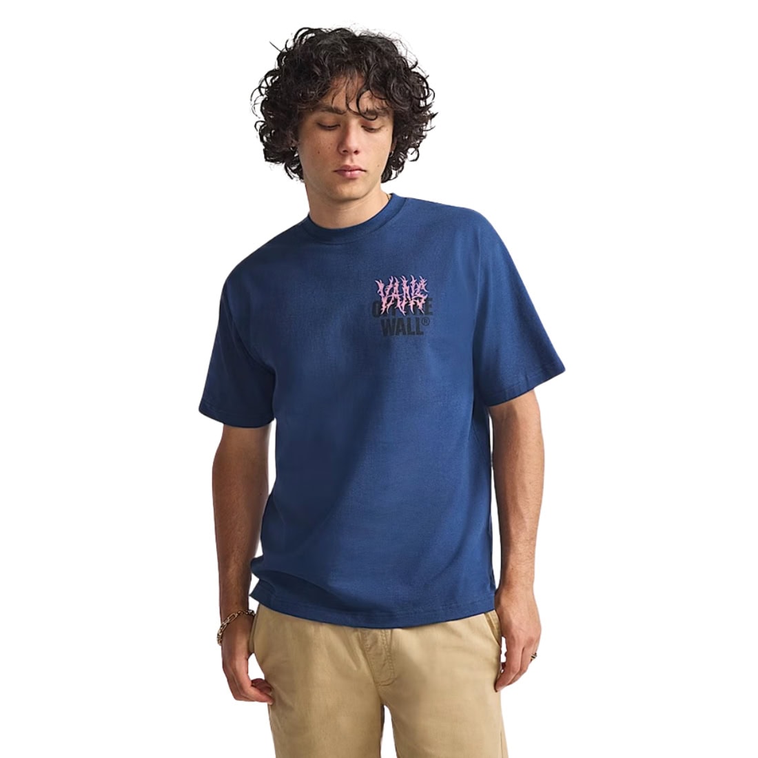 Vans Metal Wall T-Shirt - Navy - Mens Graphic T-Shirt by Vans