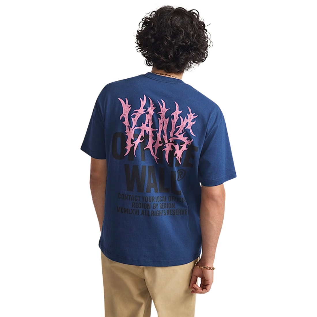 Vans Metal Wall T-Shirt - Navy - Mens Graphic T-Shirt by Vans