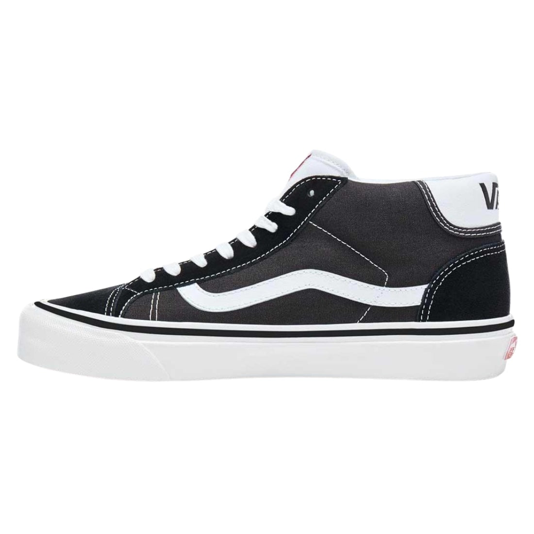 Vans Mid Skool 37 Shoes - Black/True White - Mens High Top Trainers by Vans
