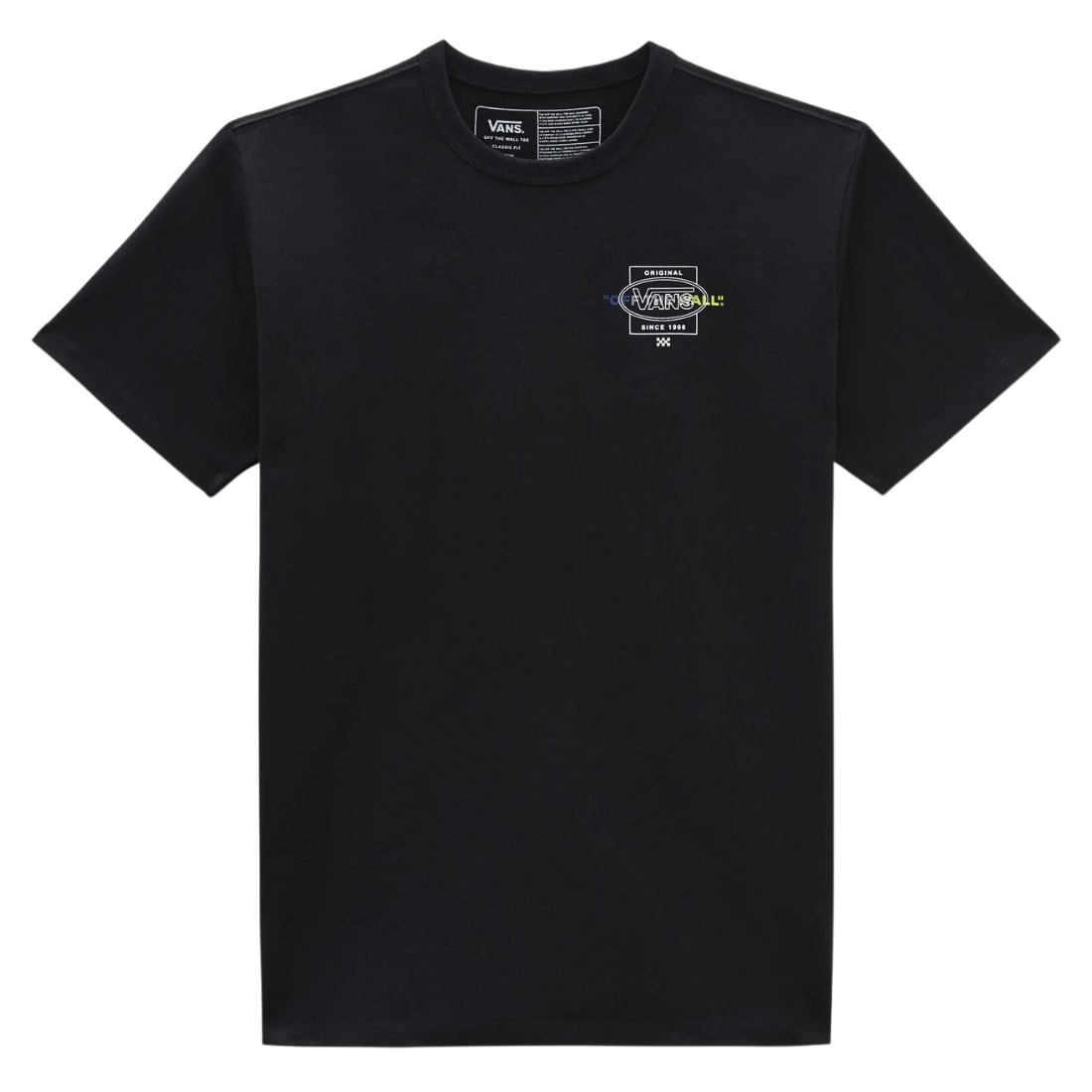Vans Off The Wall Repeat Dna T-Shirt - Black - Mens Graphic T-Shirt by Vans