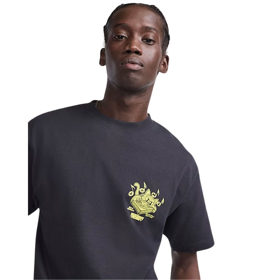 Vans Scratched Records T-Shirt - Black - Mens Graphic T-Shirt by Vans