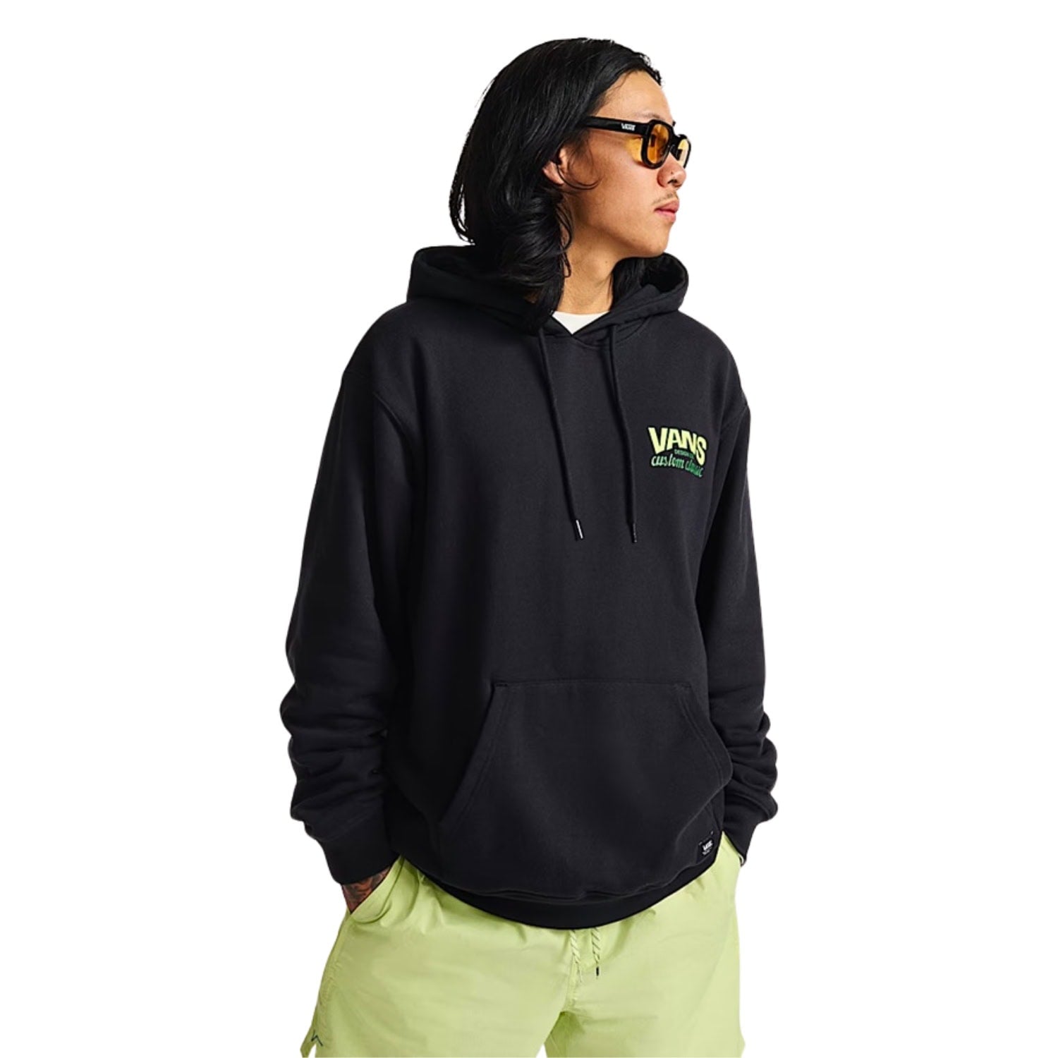 Vans Shop Front Pullover Hoodie - Black - Mens Pullover Hoodie by Vans