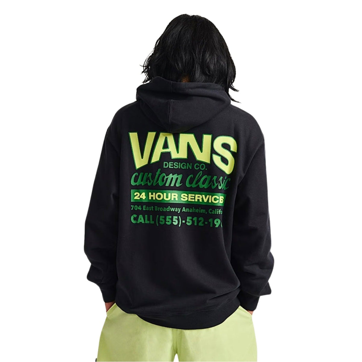 Vans Shop Front Pullover Hoodie - Black - Mens Pullover Hoodie by Vans