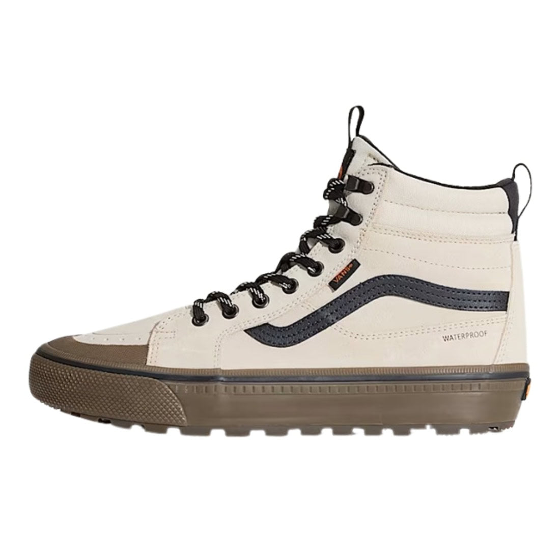 Vans Sk8-Hi Waterproof Insulated Winter Shoes - Oatmeal/Black - Mens High Top Trainers by Vans