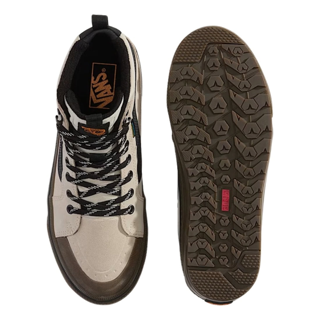 Vans Sk8-Hi Waterproof Insulated Winter Shoes - Oatmeal/Black - Mens High Top Trainers by Vans