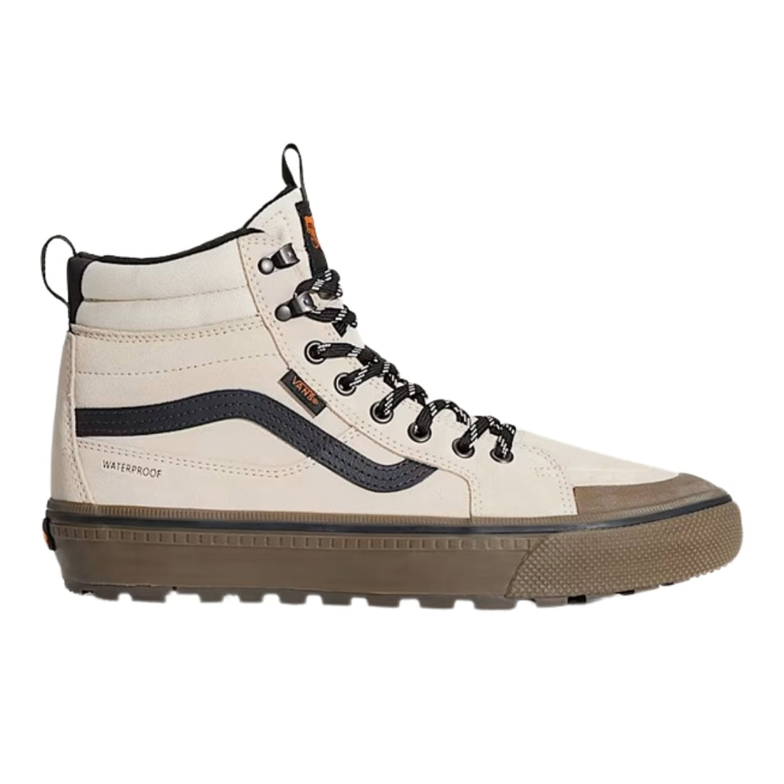 Vans Sk8-Hi Waterproof Insulated Winter Shoes - Oatmeal/Black - Mens High Top Trainers by Vans