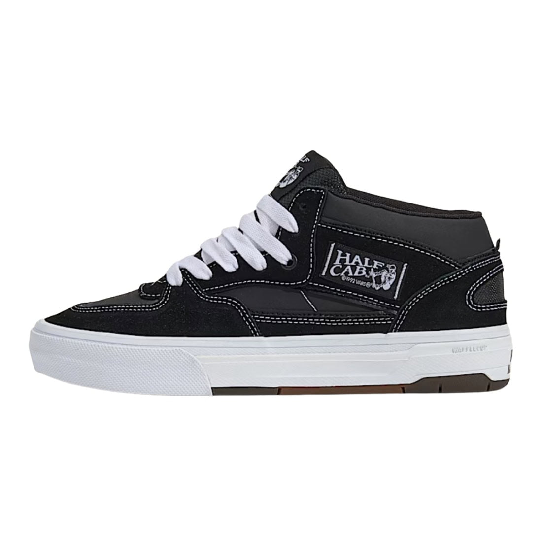 Vans Skate Half Cab Wafflecup Shoes - Black/White - Mens Skate Shoes by Vans
