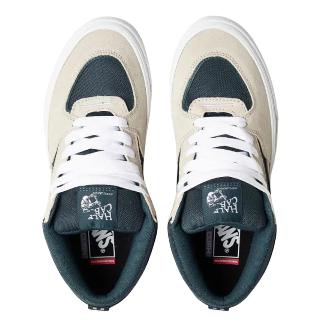 Vans Skate Half Cab Wafflecup Shoes - Oatmeal/Deep Teal - Mens Skate Shoes by Vans