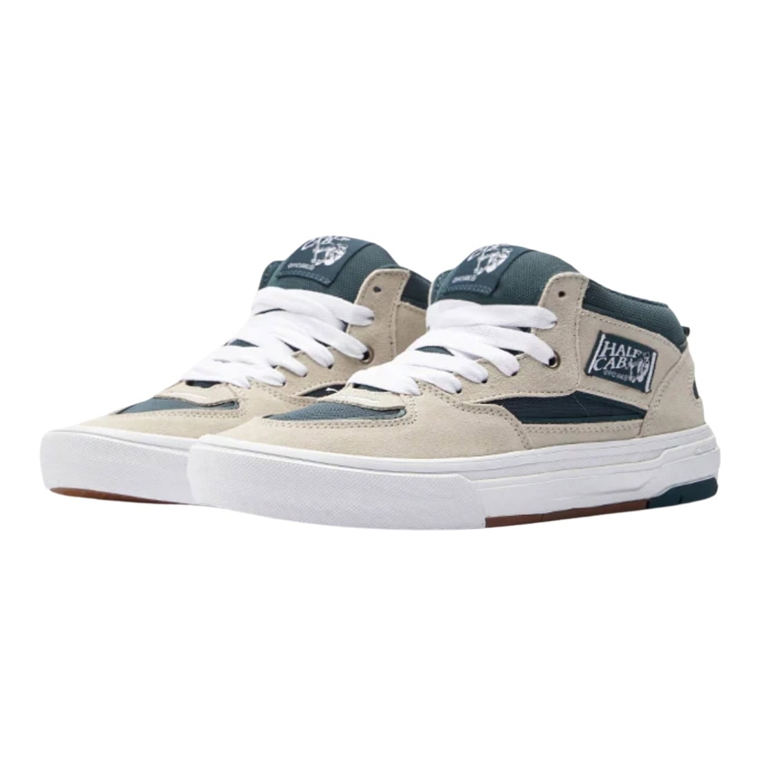 Vans Skate Half Cab Wafflecup Shoes - Oatmeal/Deep Teal - Mens Skate Shoes by Vans