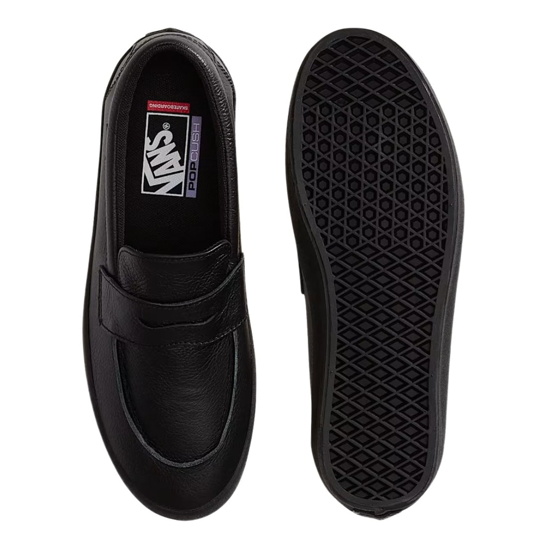 Vans Skate Loafer - Black/Black - Mens Slip On Trainers by Vans