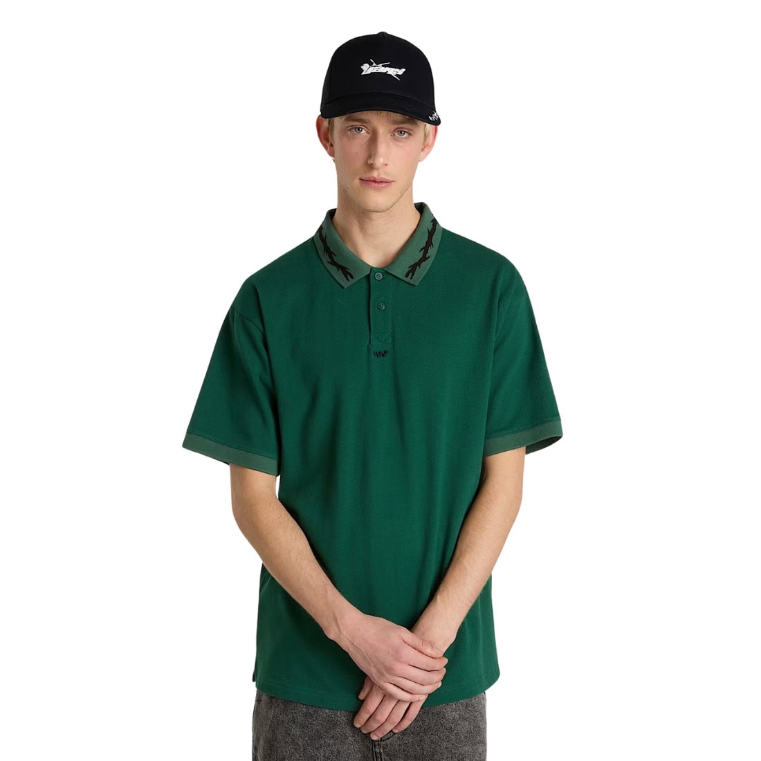 Vans Skate Mesh Polo Shirt - Rain Forest - Mens Polo Shirt by Vans
