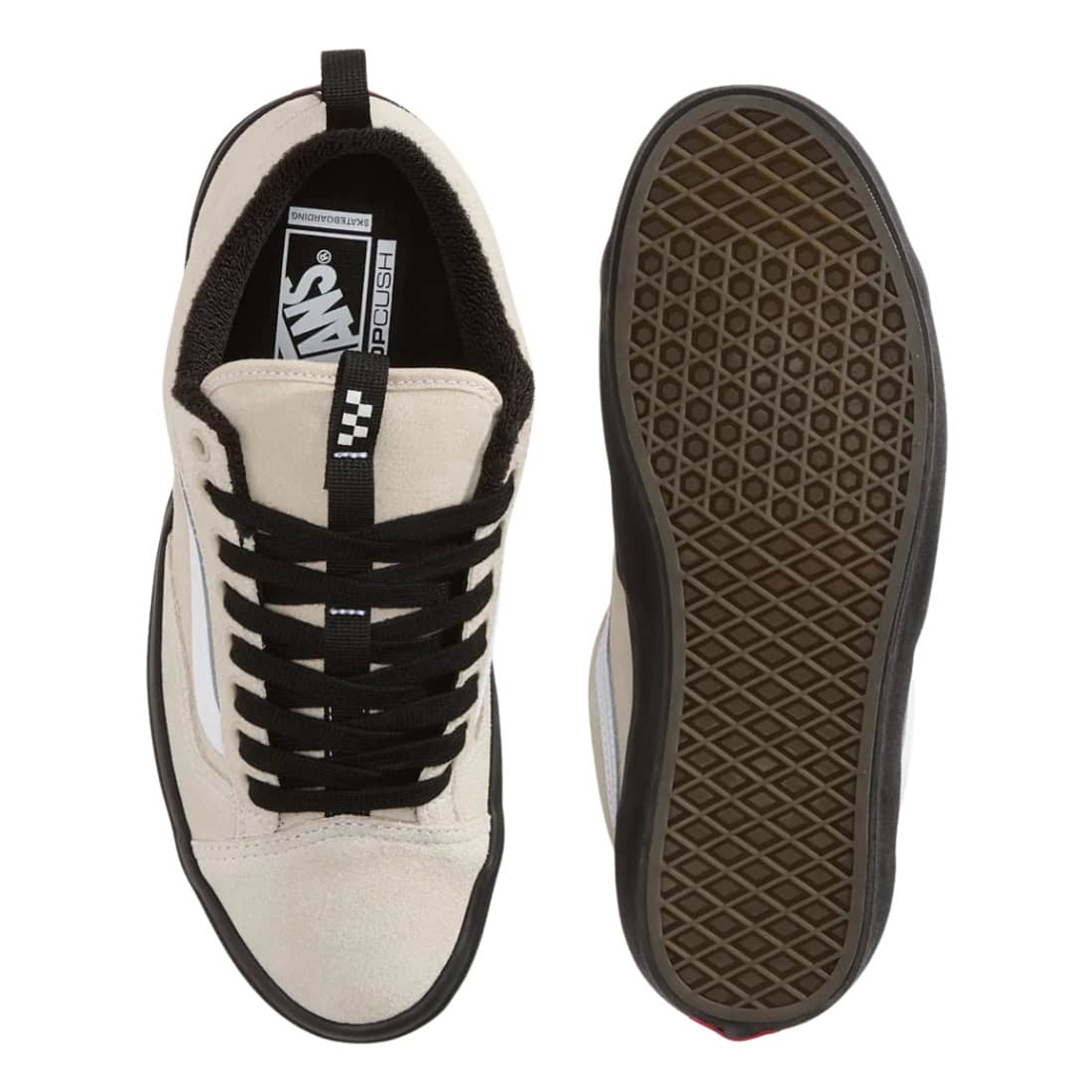 Vans Skate Old Skool 36+ Shoes - Oatmeal/Black - Mens Skate Shoes by Vans