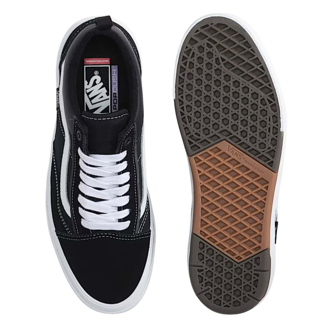 Vans Skate Old Skool Wafflecup Shoes - Black/White - Mens Skate Shoes by Vans