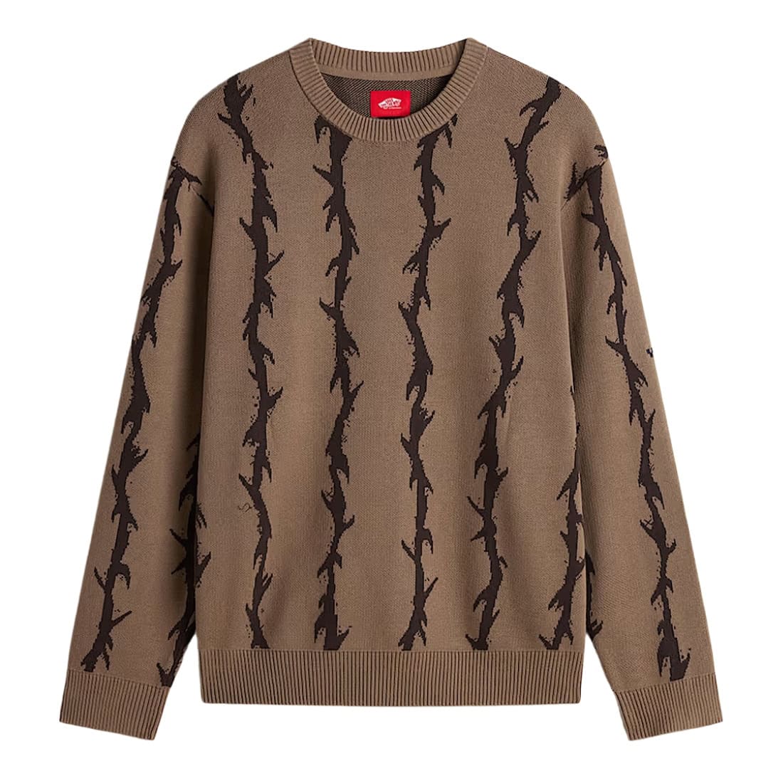 Vans Skate Thorn Crew Sweater - Walnut - Mens Crew Neck Sweatshirt by Vans