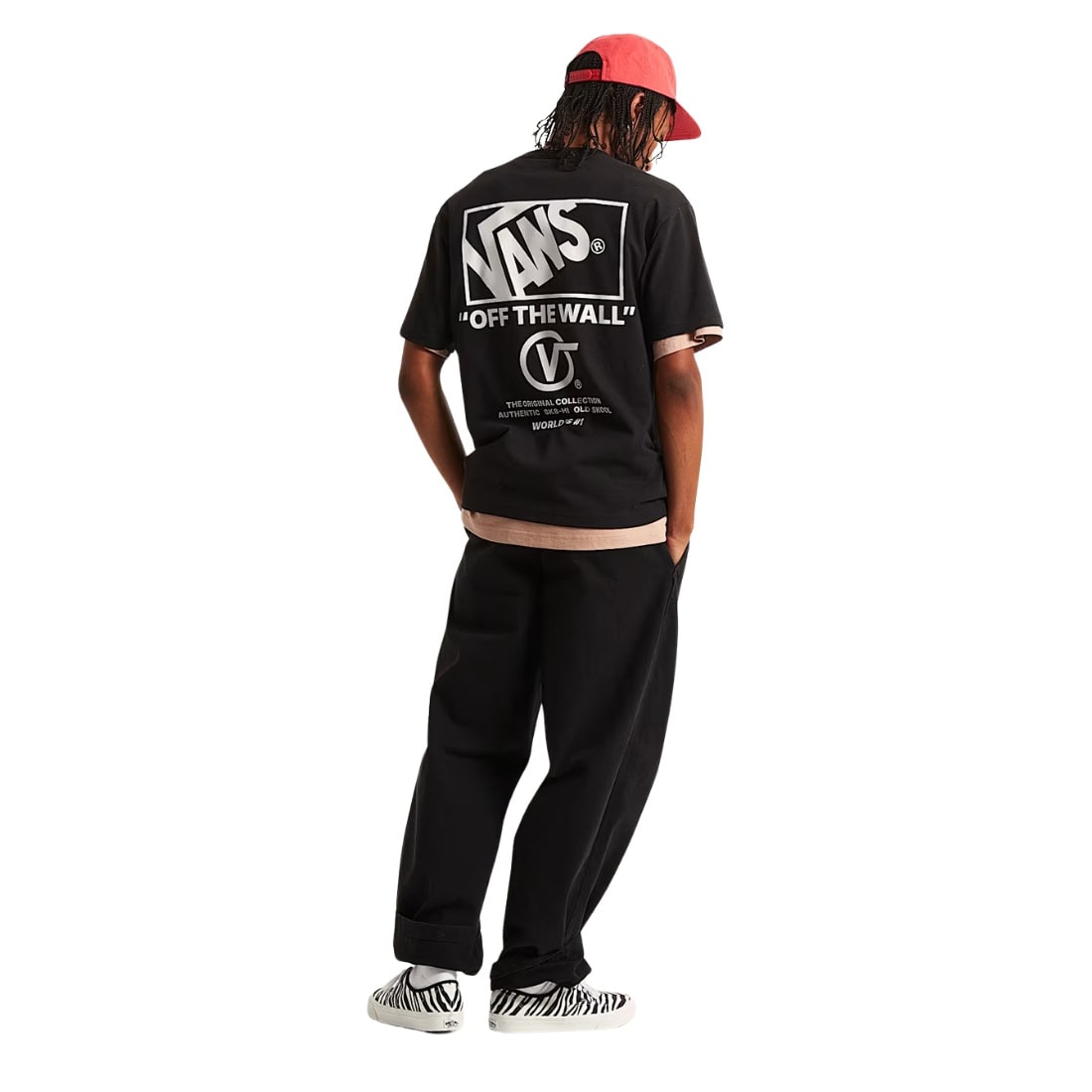 Vans Stacked Hi T-Shirt - Black/White - Mens Graphic T-Shirt by Vans