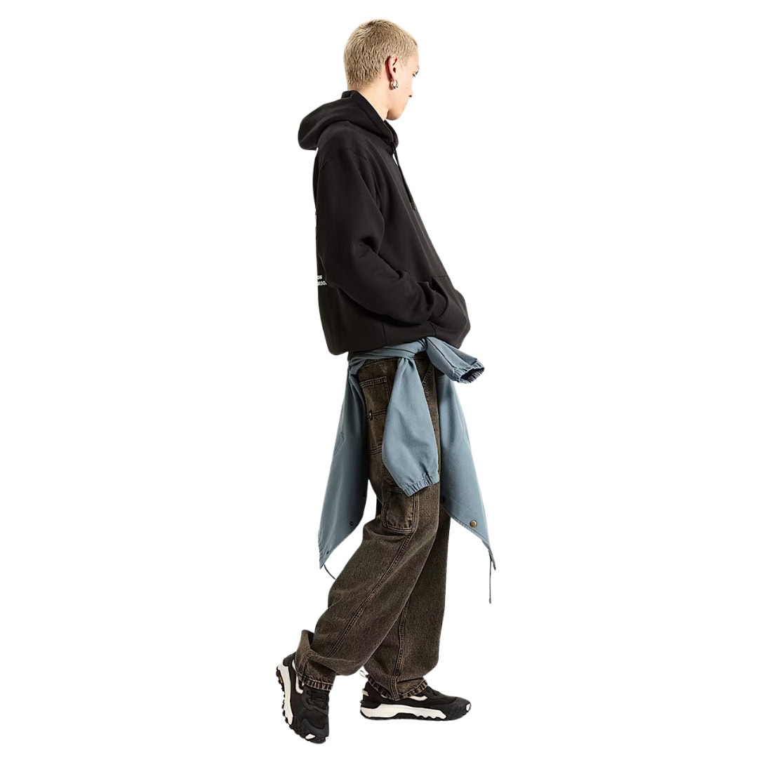 Vans Stockpile Pullover Hoodie - Black/White - Mens Pullover Hoodie by Vans