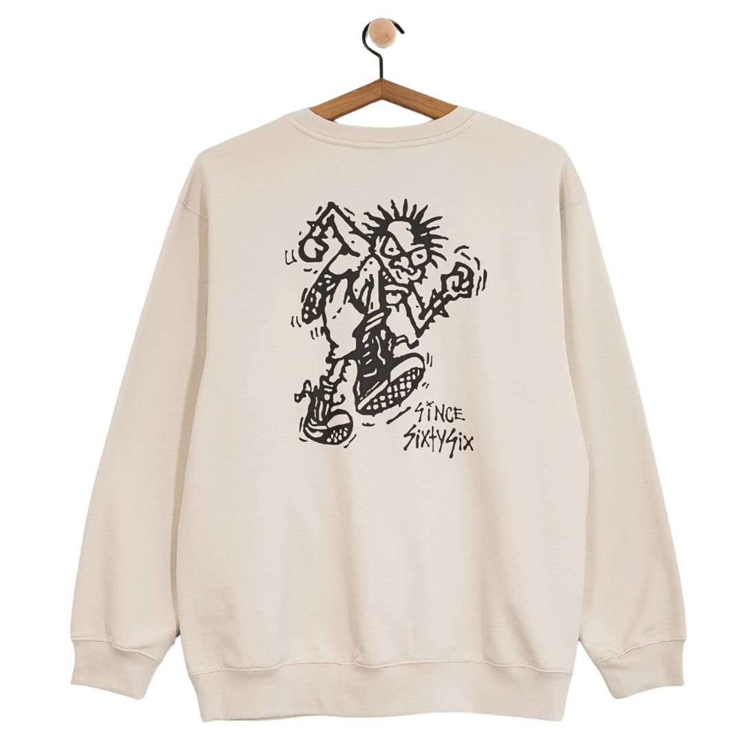 Vans Stomper Loose Fit Crew - Taupe Mist - Mens Crew Neck Sweatshirt by Vans