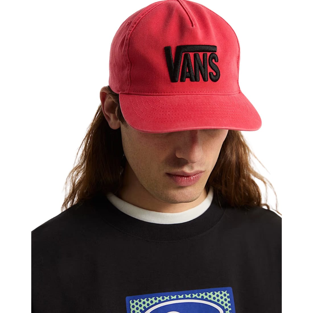 Vans Stretch Logo Snapback - Crimson Haze - Snapback Cap by Vans One Size
