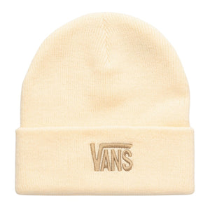 Vans Stretch Logo Tall Cuff Beanie - Almond Crisp - Fold Beanie by Vans