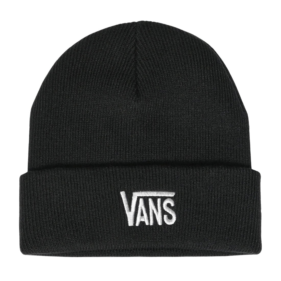Vans Stretch Logo Tall Cuff Beanie - Black - Fold Beanie by Vans