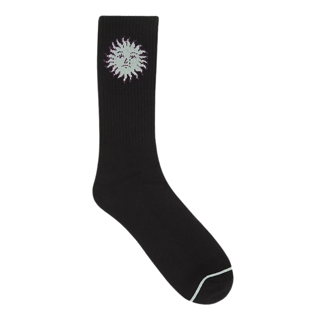 Vans Sunface Crew Socks - Black - Mens Crew Length Socks by Vans L (UK8.5-12)